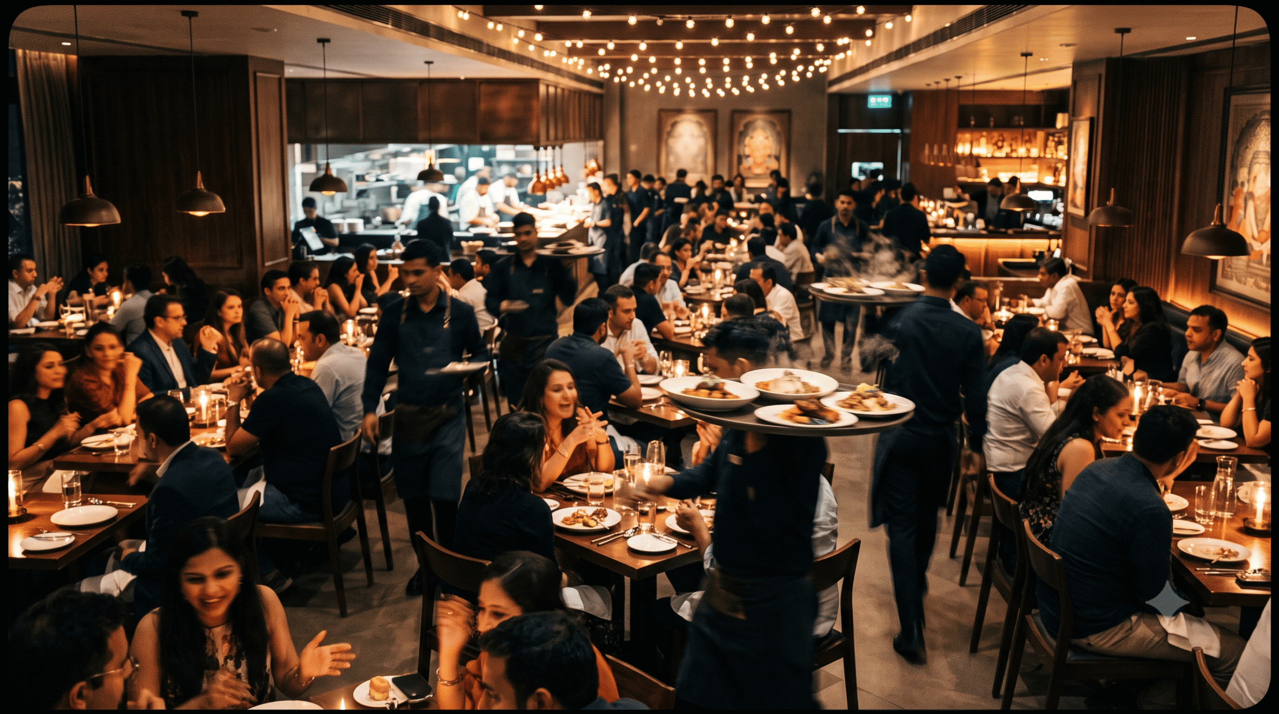 Busy Goan restaurant with high footfall generated by an expert restaurant marketing agency goa.